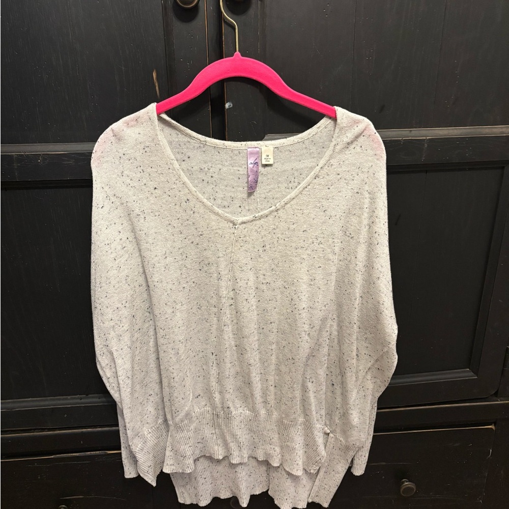 Gray V-Neck Sweater